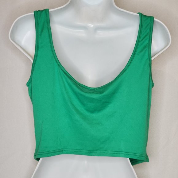 Rue 21 Green Crop Tank Top Size XL - Picture 2 of 3